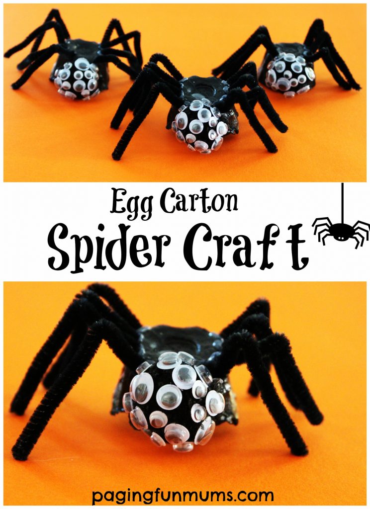Egg Carton Spider Craft