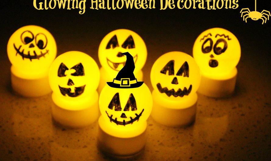 Glowing Halloween Decorations – easy, inexpensive & super FUN!