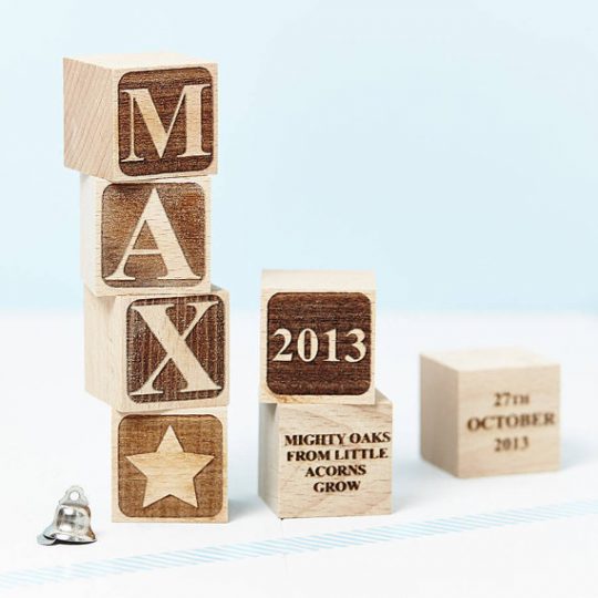 Personalised Baby Blocks - how cute are these!!