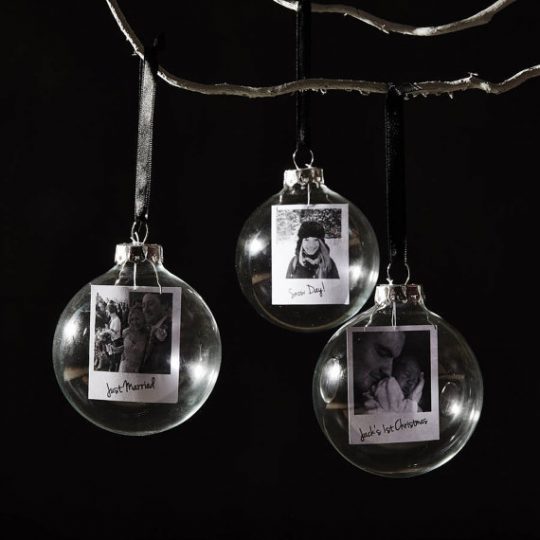 Personalised Photo Christmas Baubles - such a sweet gift idea!