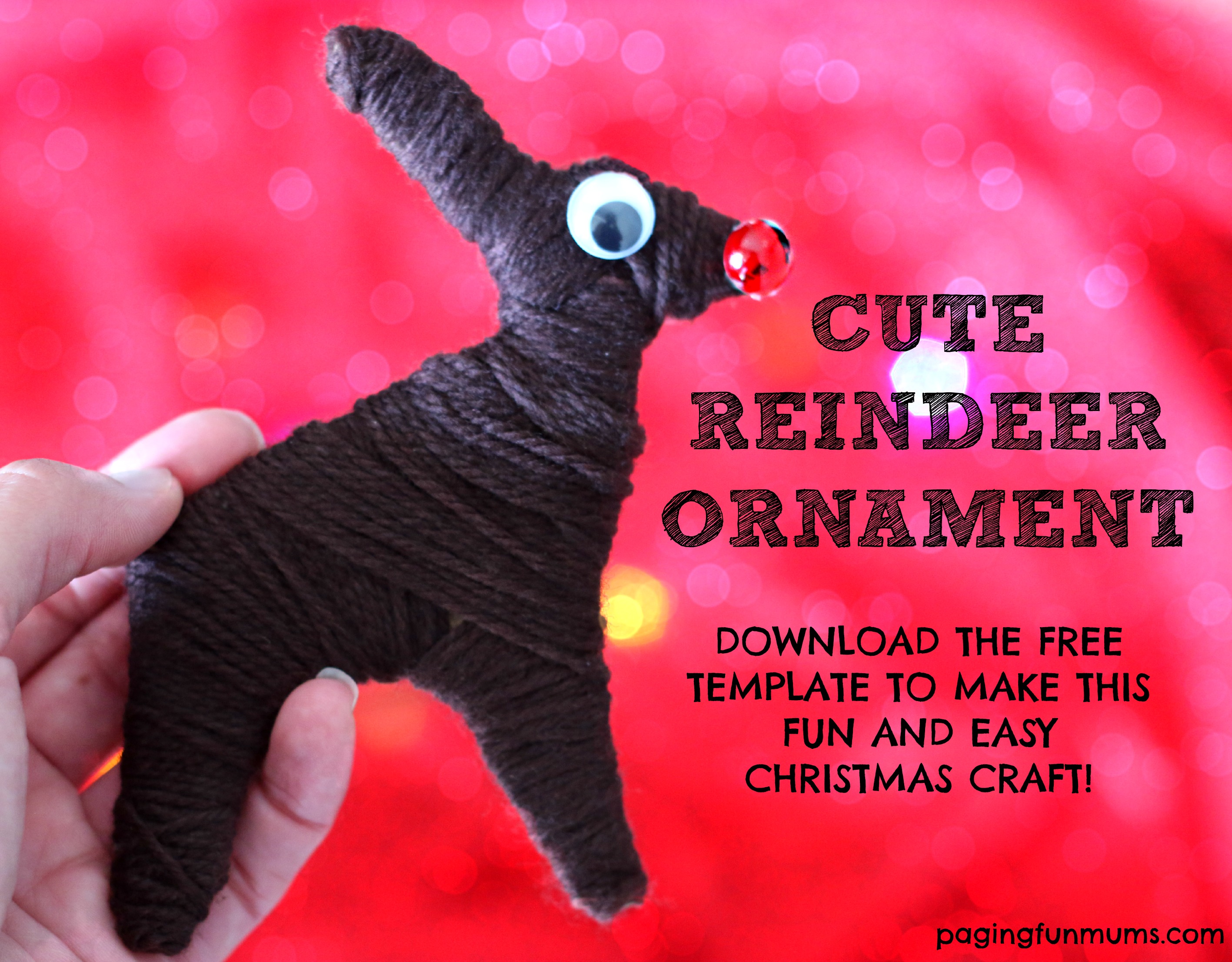 Cute Reindeer Craft - download the FREE template here! So FUN and easy to create!