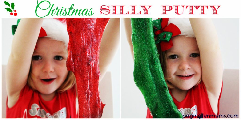 Red & Green Christmas Silly Putty
