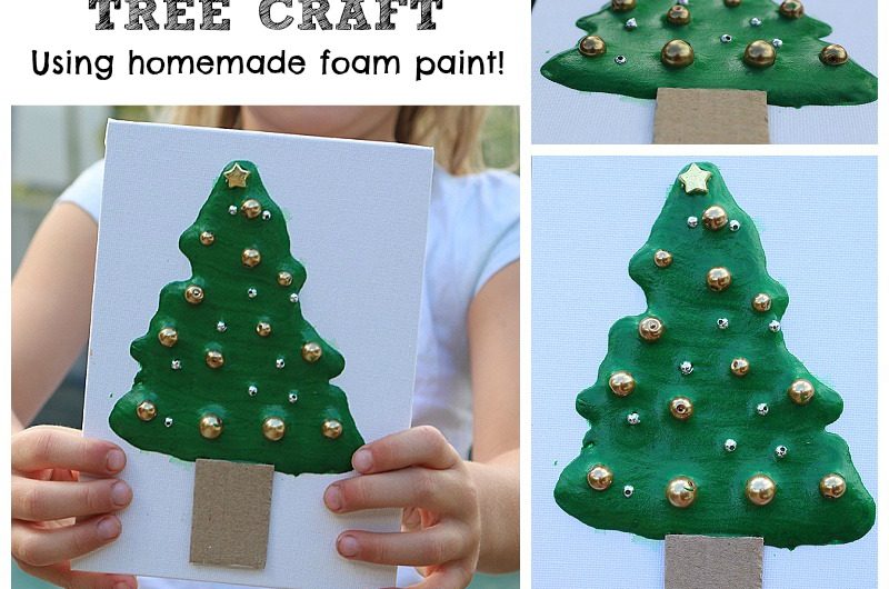 Fun Christmas Craft Idea using Homemade Foam Paint!