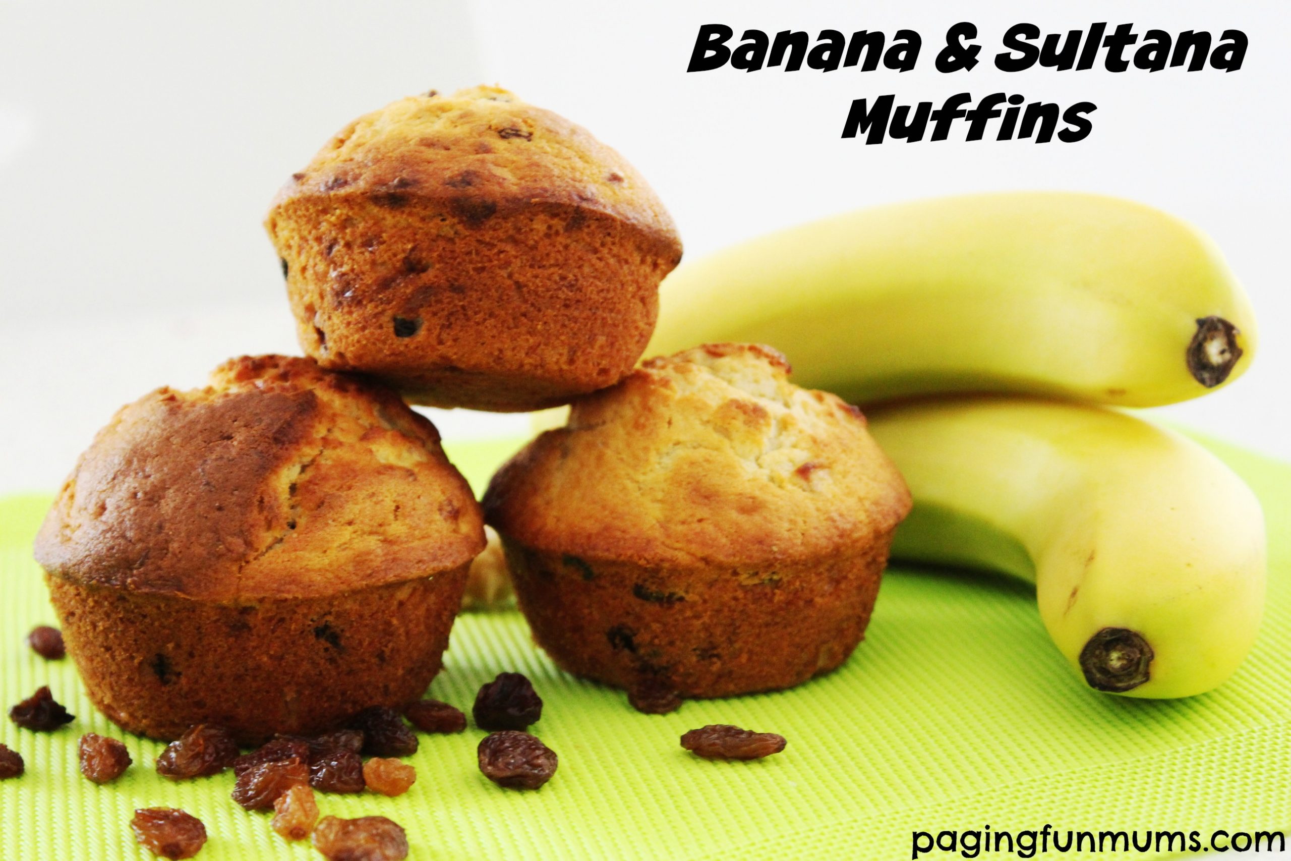 Banana &amp; Sultana Muffins - a delicious lunch box snack