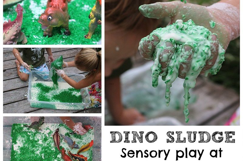 Dinosaur Sludge – Sensory Play Idea