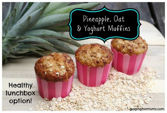 Healthy Pineapple, Oat & Yoghurt Muffins
