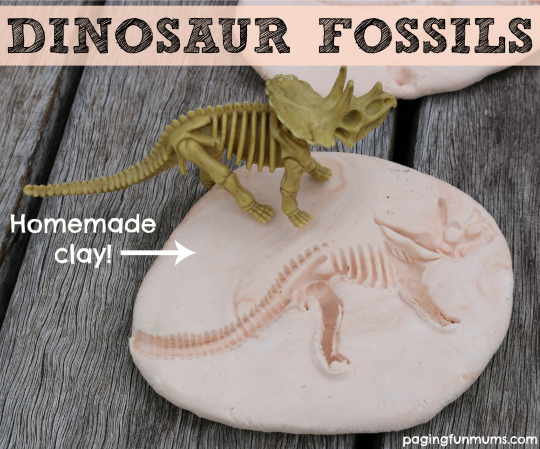 Dinosaur Fossils - with homemade clay!