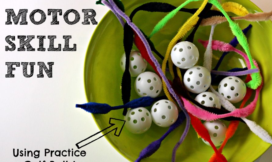 Fine Motor Skill Activity – using practice golf balls!