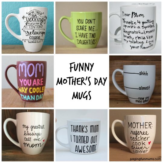 Funny Mother's Day Mugs! Love these fun gift ideas!