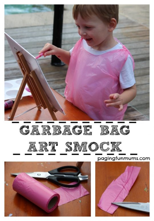 Garbage Bag Art Smock - perfect for children who forget to bring their Art Smock to playgroup!