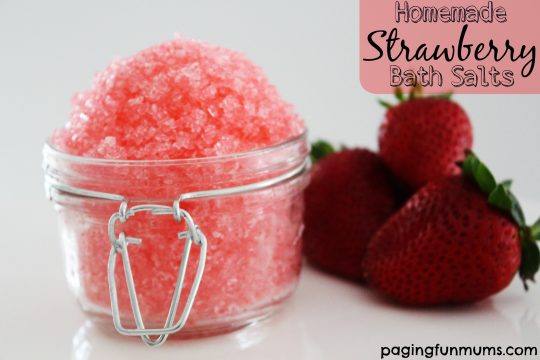 Homemade Strawberry Bath Salts