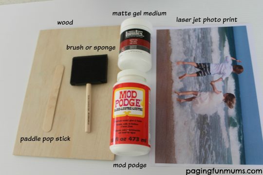 Transfer photo to wood - what you will need