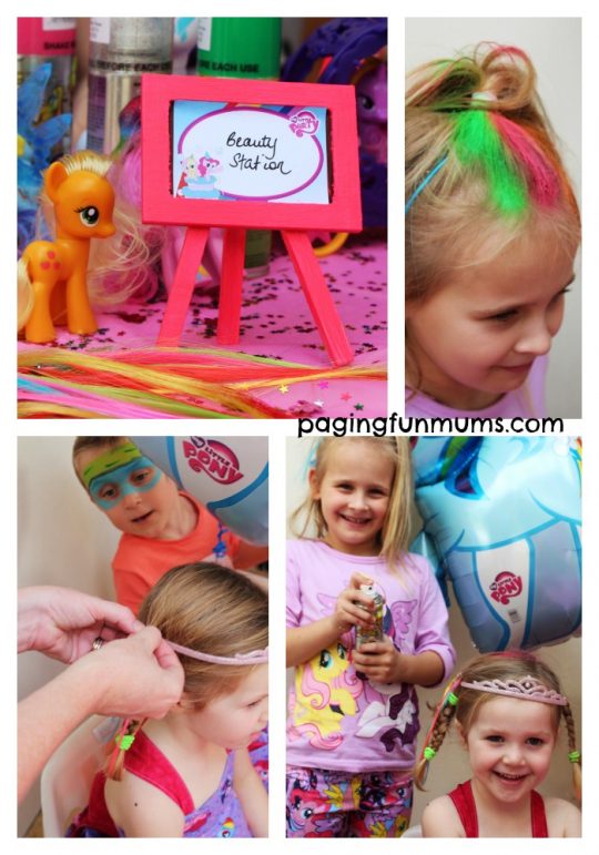 my little pony party beauty station