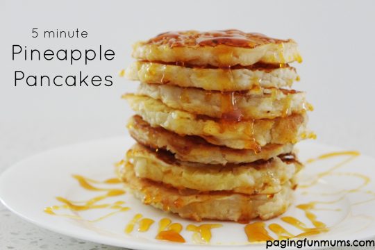 5 minute pineapple pancakes