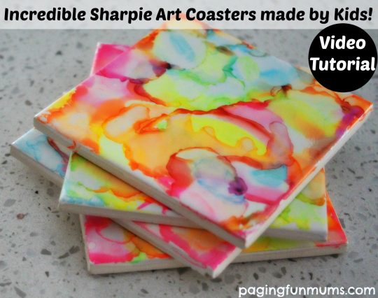 Incredible sharpie art coasters