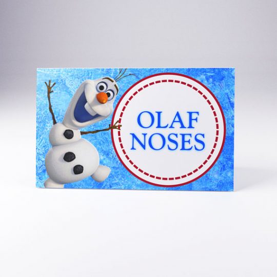 Olaf Noses party food labes