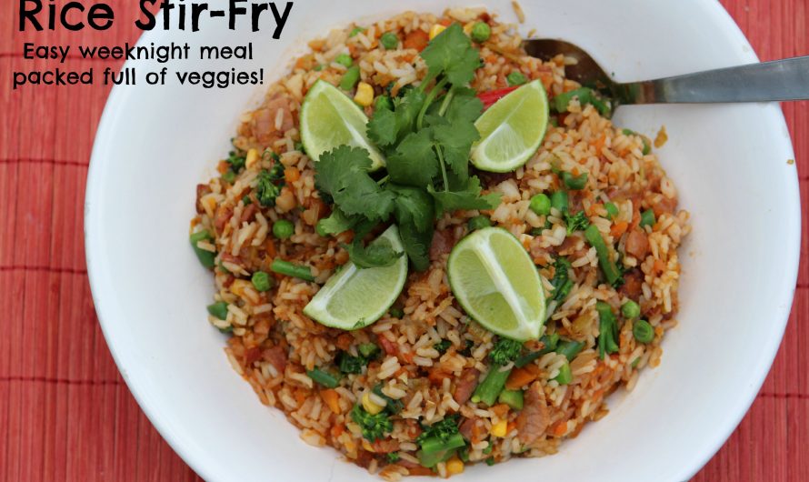 Rice Stir-Fry! An easy weeknight meal packed full of veggies!