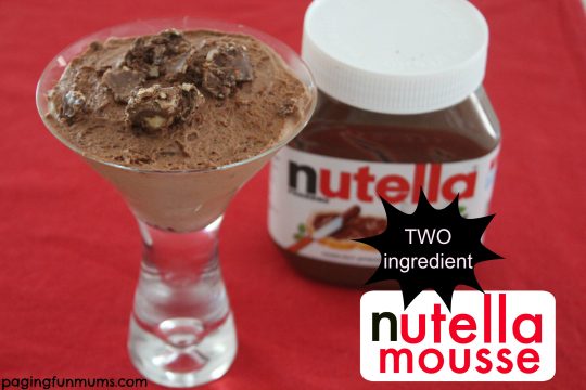 Two Ingredient Nutella Mousse
