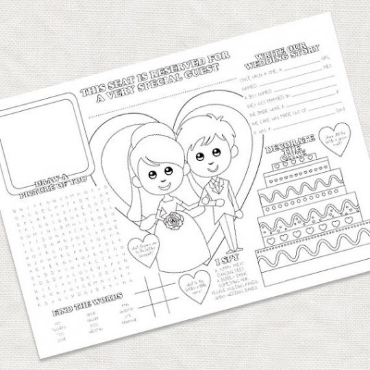 Cute Kid Freindly Wedding Printable