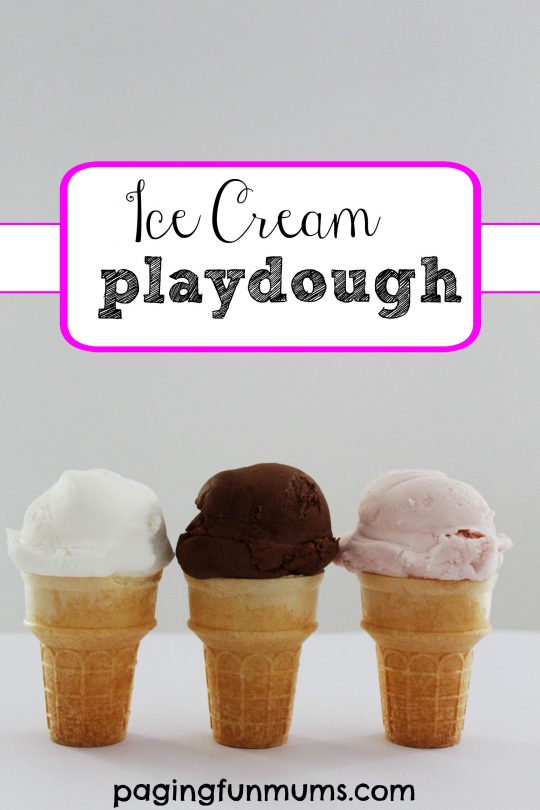 Ice cream playdough cones