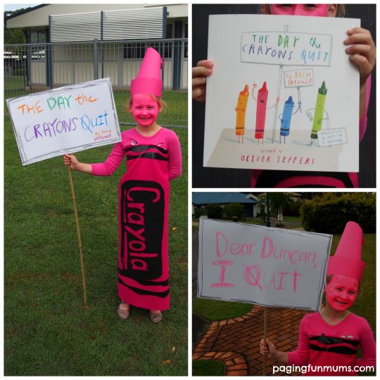 DIY No Sew Crayon Costume