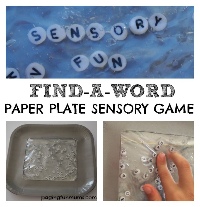 Paper Plate Sensory Alphabet Game!