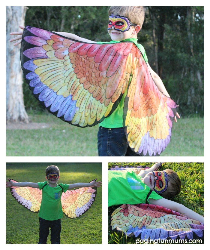 Parrot Wings for the dress up box! Wouldn't these be great in kindergartens - a whole flock of colourful birds!