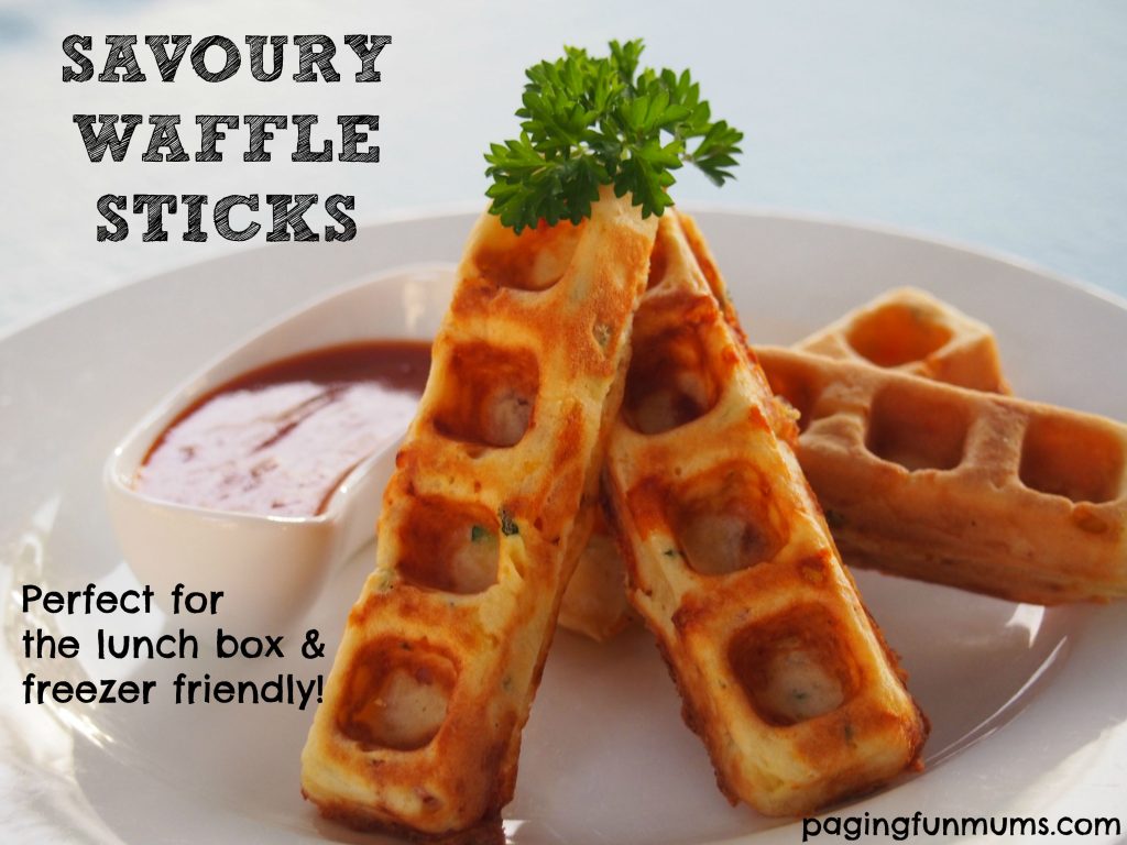 Savoury Waffle Sticks - perfect for the school lunch box or party 'finger' food!