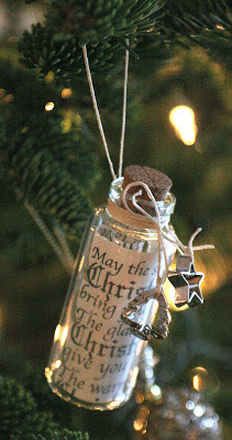 Christmas Wish Message in a Bottle ornament