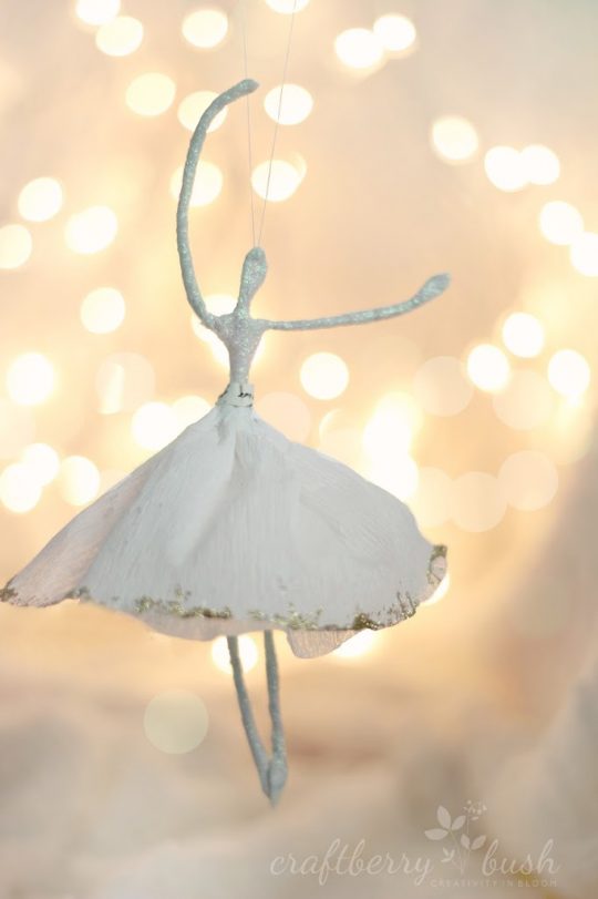 Crepe Paper Ballerina Ornament