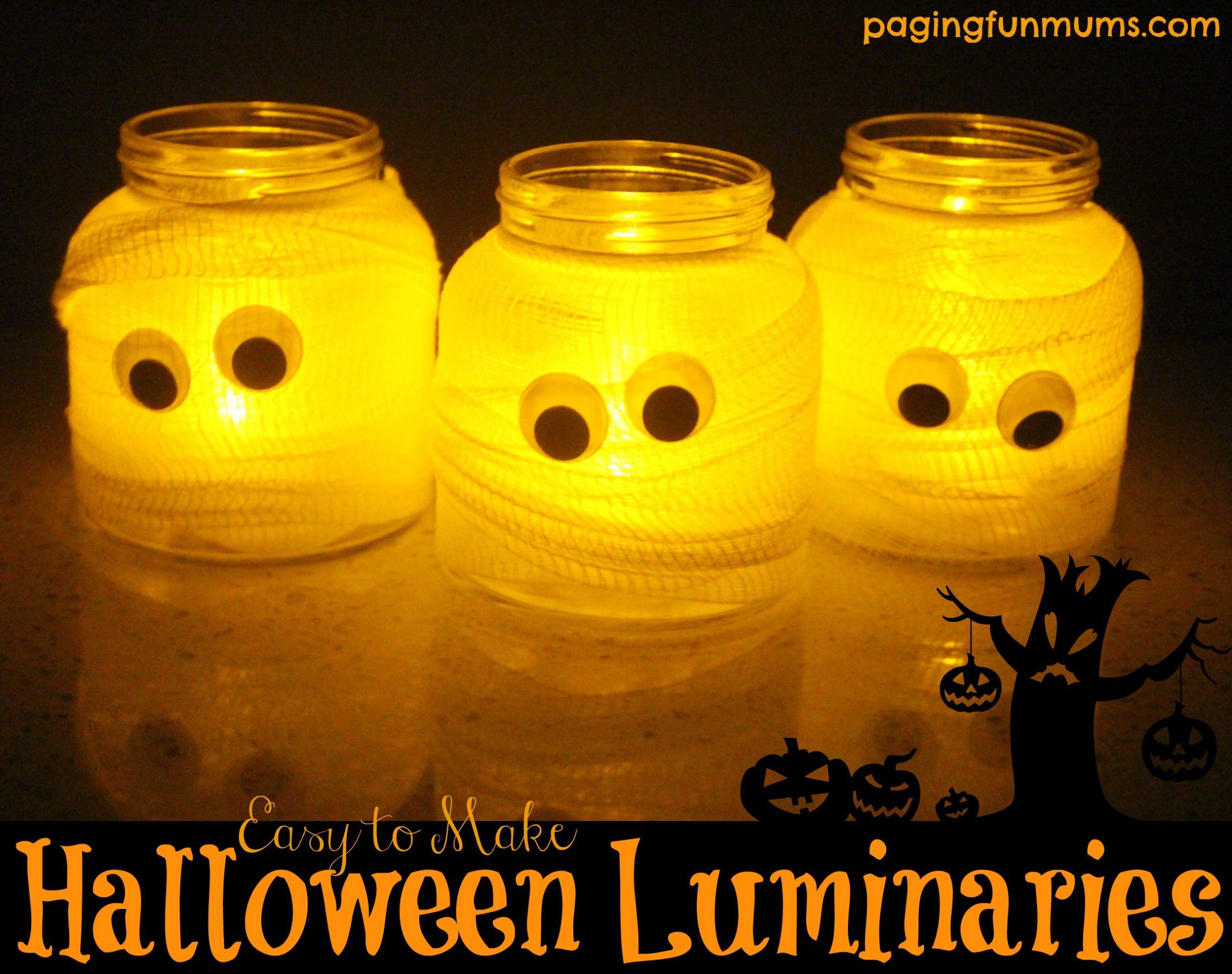 Easy to make Spooky Halloween Luminaries