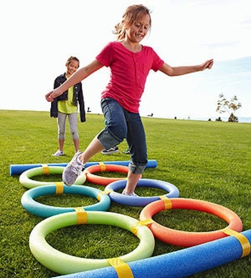 Pool Noodle Obstacle Course