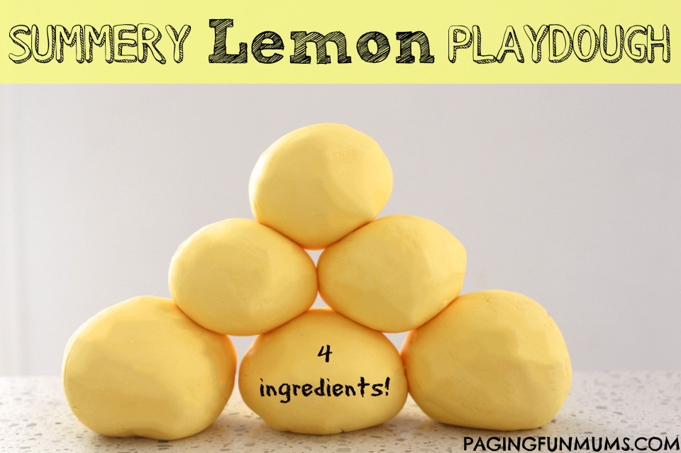 lemon scented playdough