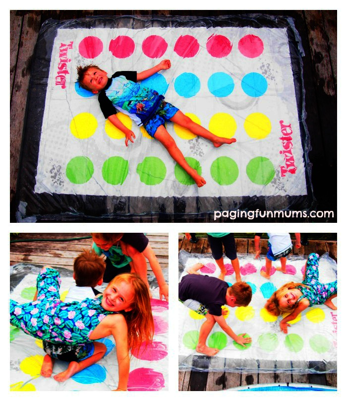 Turn your Twister game up a notch! WATER BLOB TWISTER! I'm pinning this for Summer!