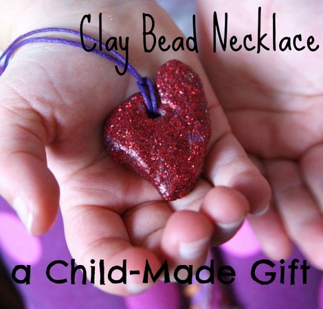 clay bead necklace