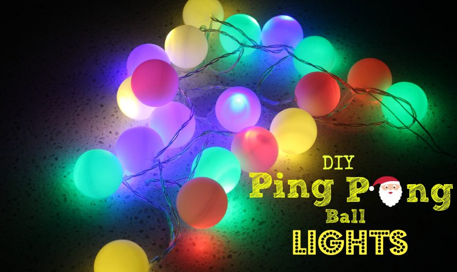 How to make adorable Christmas Lights using Ping Pong Balls