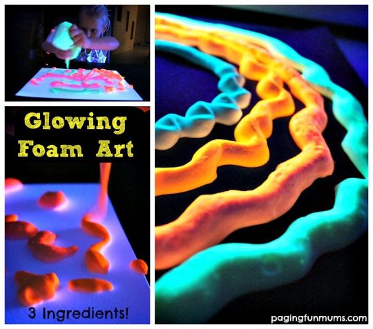 Glowing-Foam-Art