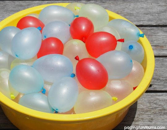 Throw some water balloons in the pool for some extra water FUN!