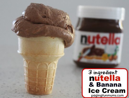 3 Ingredient Nutella & Banana Ice Cream
