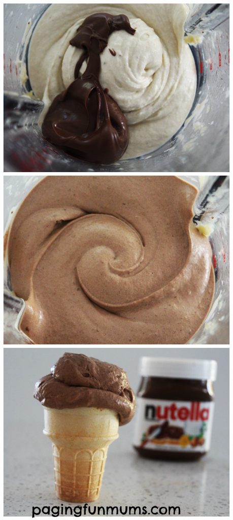 3 ingredient banana and nutella ice cream