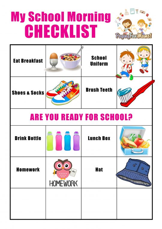 A4 School Checklist3