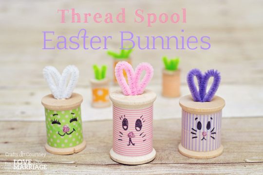 Thread Spool Easter Bunnies