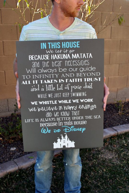 In this house we do Disney! Love this!