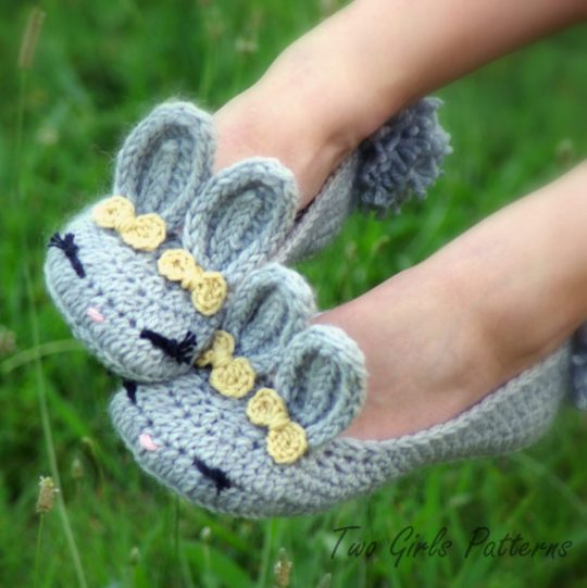 Adult Sized Crochet Bunny Slippers Pattern