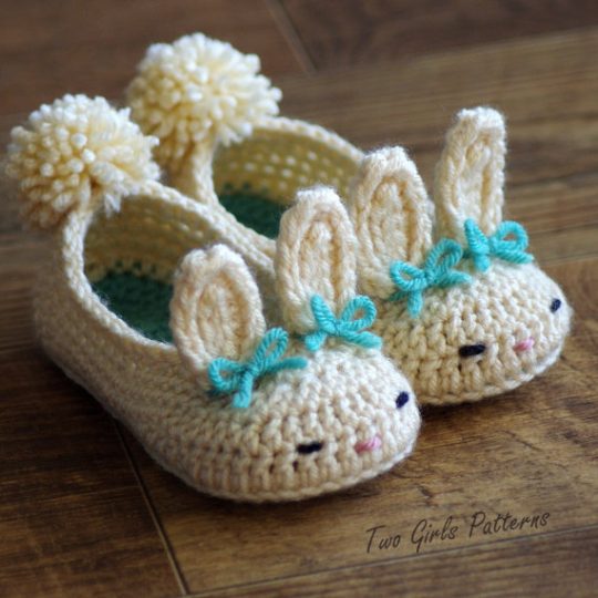 Crochet Bunny Slipper Pattern