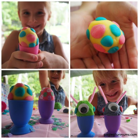 Easter Play Dough Egg Cups