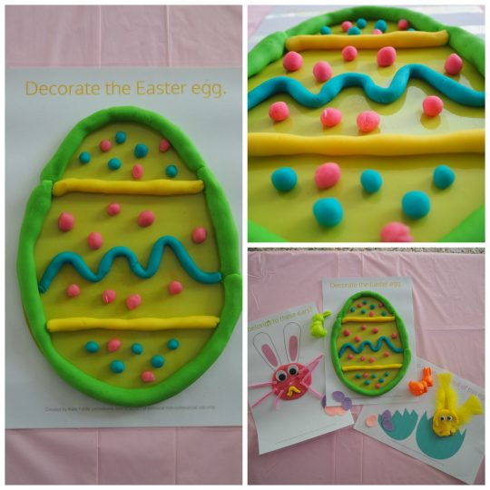 easter egg playdough