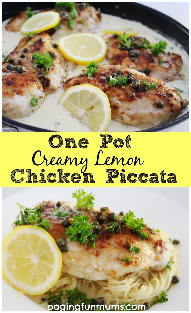 One Pot Creamy Lemon Chicken Piccata - Paging Fun Mums