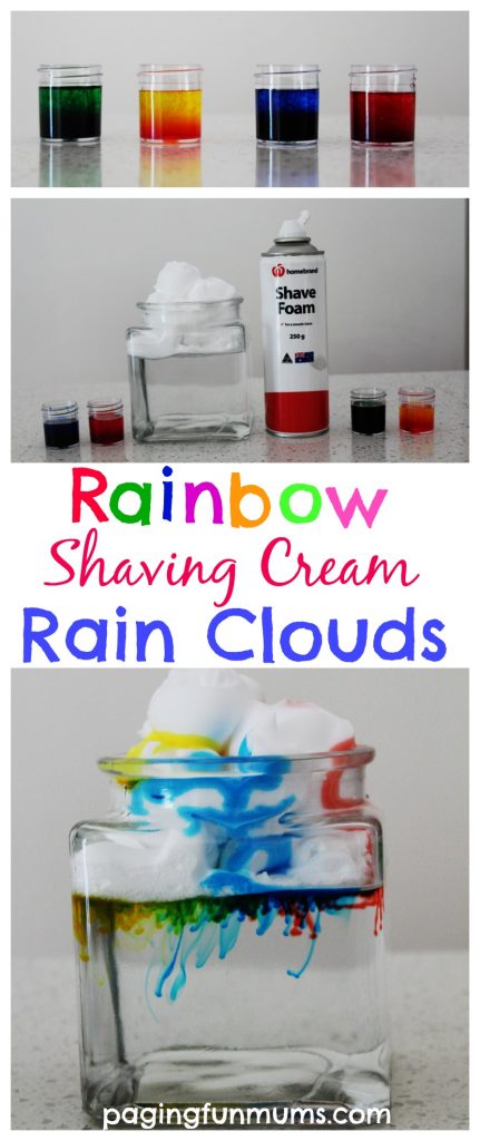 Rainbow Shaving Cream Rain Clouds