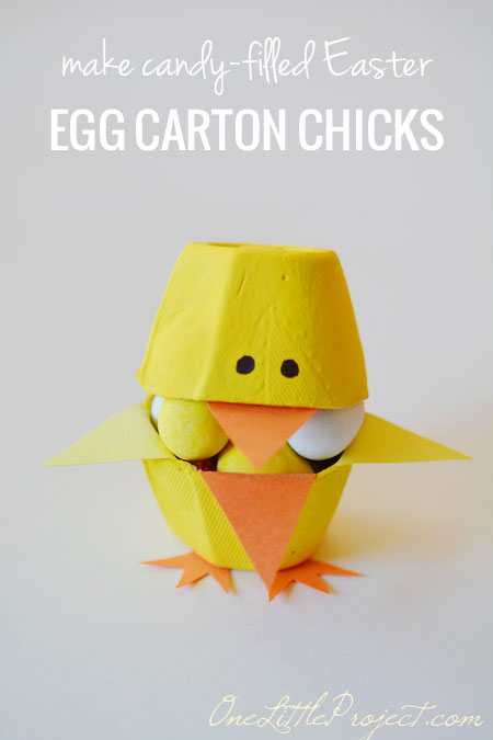 easter egg carton chicks